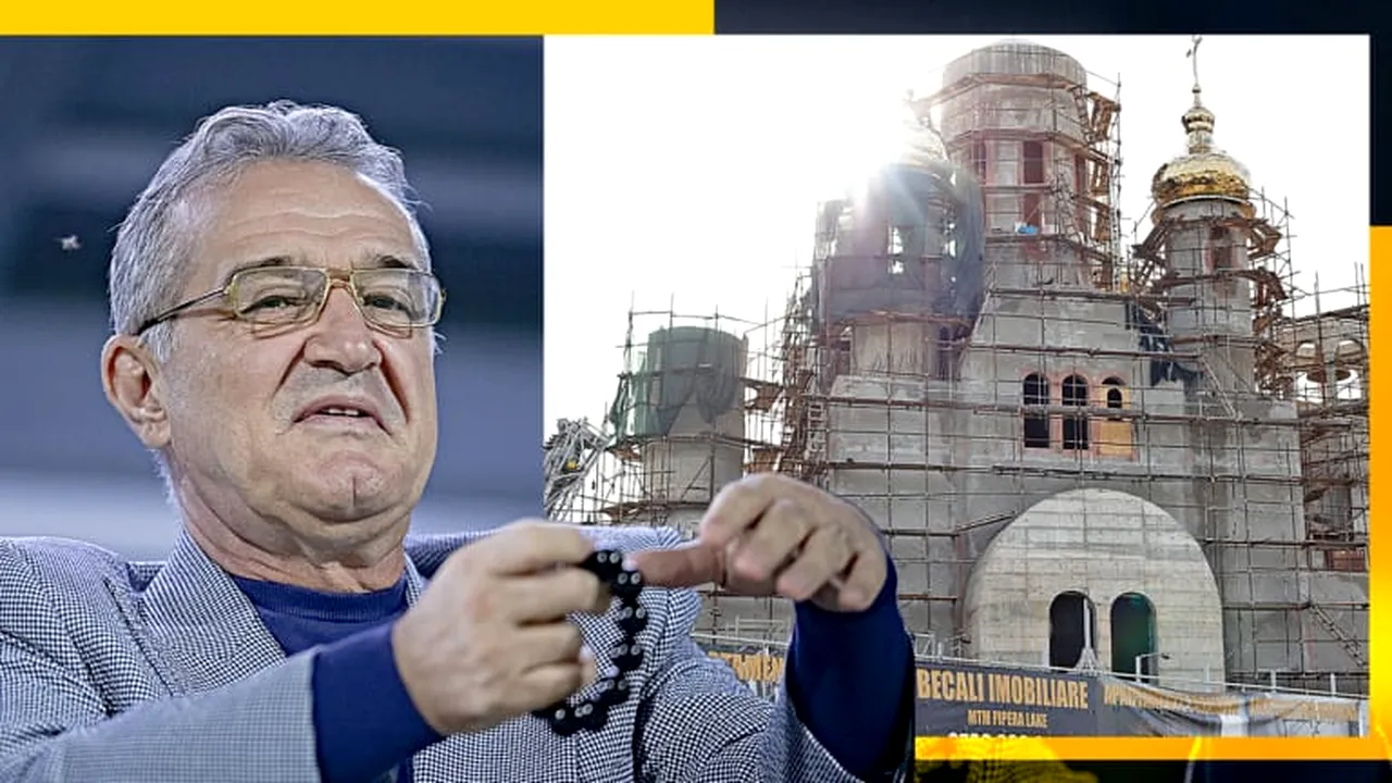 Biserica de aur cu luminițe, noua fiță a lui Gigi Becali. Imaginile fabuloase cu lăcașul sfânt în care miliardarul a „pompat” milioane de euro. EXCLUSIV