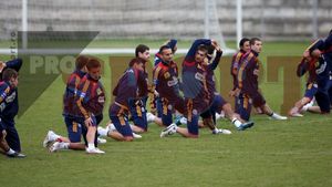 FOTO / Naționala, la primul antrenament pe stadionul "Farul"