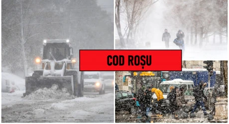 Cod roșu de viscol în mai multe județe ale țării! În ce zone sunt așteptate ninsori și vânt puternic. Ce au anunțat meteorologii