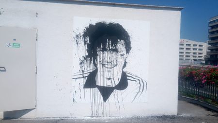 Fanii echipei lui Mititelu au distrus pictura lui Sorin Cârţu, din centrul Craiovei! GALERIE FOTO