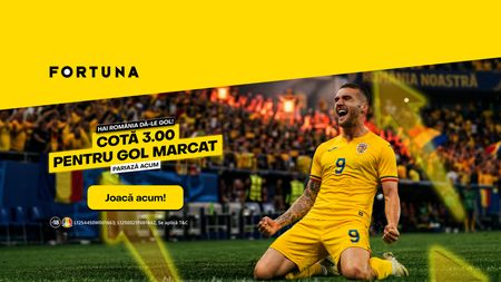 (P) Giveaway la Fortuna: cotă 3.00 pentru gol marcat de România