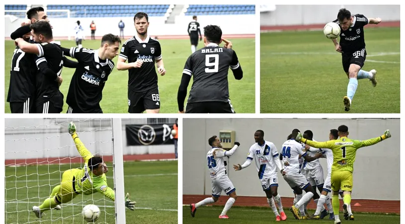 Spectacol la Târgu Jiu, între Pandurii și ”FC U” Craiova! S-au marcat cinci goluri, iar cel al victoriei a fost pe final. Au mai fost patru lovituri în bară și două goluri anulate