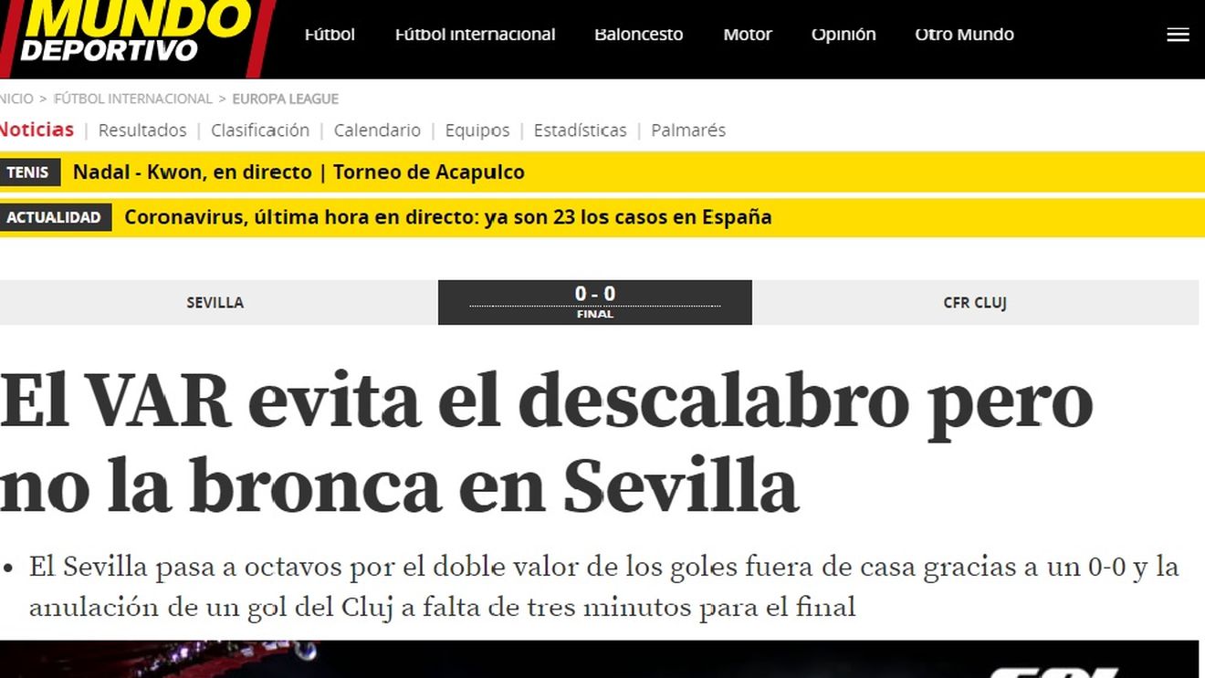 Presa spaniolă de vineri dimineață e nemiloasă cu FC Sevilla. Se folosesc cuvinte precum miracole, sfinți și îngeri