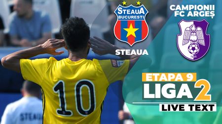 Steaua execută CFC Argeș în Ghencea și trece peste ea în clasament. Echipa piteșteană a jucat mai mult de o repriză în inferioritate și a marcat în prelungiri, la singurul șut pe poartă