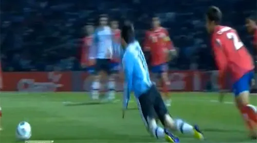 Dani Alves e gelos :)** VIDEO Vezi simularea ordinară a lui Messi în meciul cu Costa Rica!