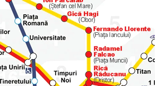 „Urmează stația Radamel Falcao”!** Metrorex schimbă numele unor stații de metrou cu ocazia finalei Europa League