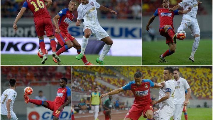 Experimentul lui Rădoi. Steaua - CFR 1-1. Alcenat a debutat cu o pasă decisivă pentru Tudorie. Clujenii au lovit bara în ultimul minut de prelungiri