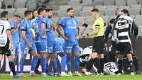 Gest șocant! Etim a făcut un fault inconștient și Istvan Kovacs l-a eliminat în minutul 20 din U Cluj – U Craiova