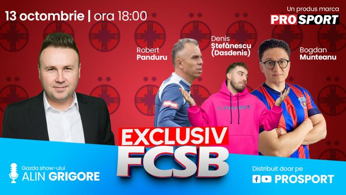 EXCLUSIV FCSB, azi de la 18:00. Cum se vede campioana României prin ochii influencerilor Dasdenis și Bogdan Munteanu