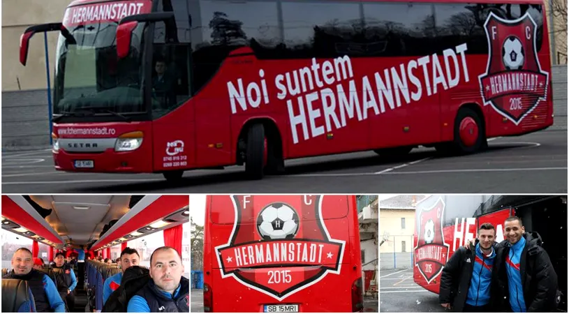 Se pregătesc de Liga 1!** FC Hermannstadt are autocar personalizat 