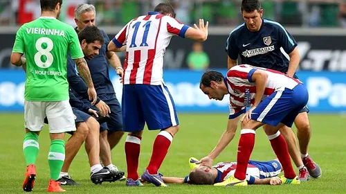 Mario Suarez, la un pas de tragedie. Mijlocașul lui Atletico a suferit un traumatism cranio-cerebral