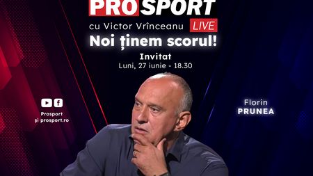 ProSport Live, o nouă ediție incendiară pe prosport.ro! Florin Prunea și Victor Vrînceanu vorbesc despre cele mai importante subiecte din sport