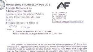 FOTO** Iată DOVADA că ANAF a pus sechestru pe 3 dintre jucătorii lui Poli! Șeful Fiscului din Timiș a greșit însă lista