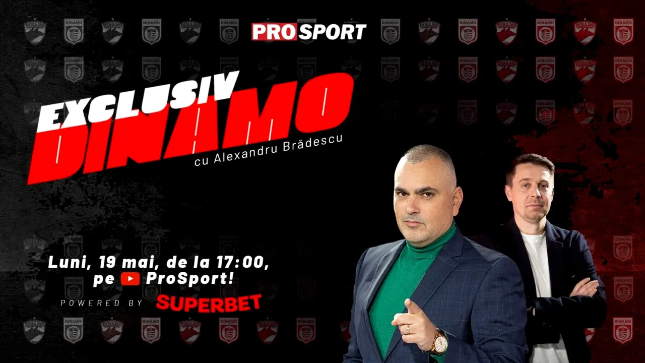 “EXCLUSIV DINAMO”, de la ora 17.00. Verdictul în procesul cu Vasile Șiman! Un subiect sensibil: ce s-a întâmplat la meciul cu U Cluj?