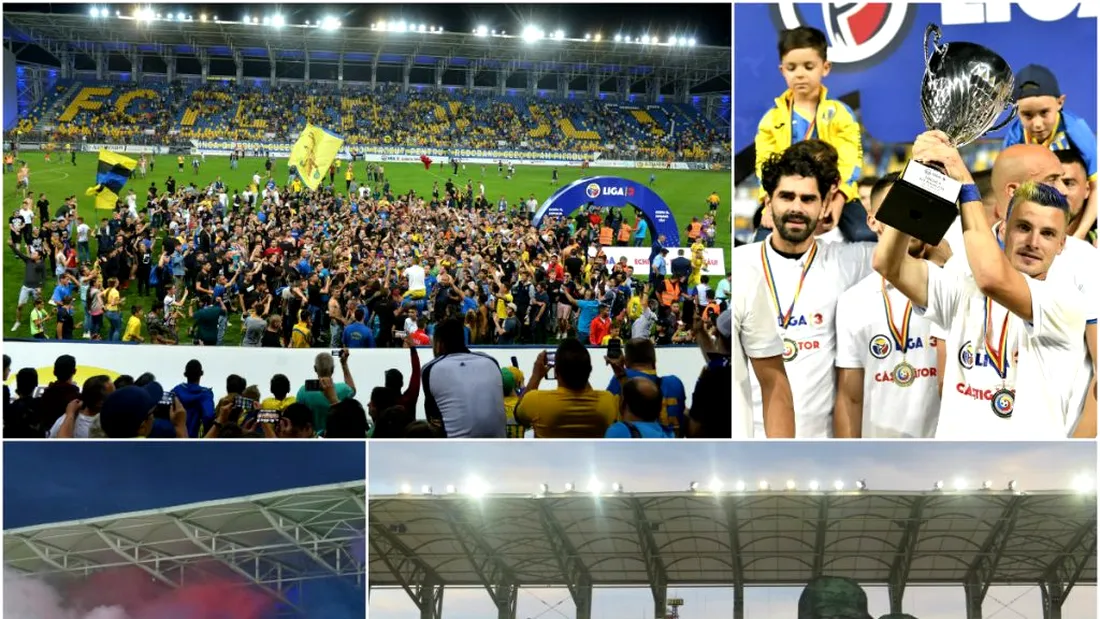 Înfrângerea rușinoasă cu Popești Leodeni, salvată de spectacolul grandios oferit de suporterii ploieșteni.** Petrolul a primit medaliile și trofeul de campioană în mijlocul fanilor