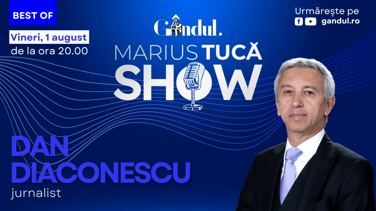 Gândul prezintă Best of Marius Tucă Show – vineri, 1 august, de la ora 20.00