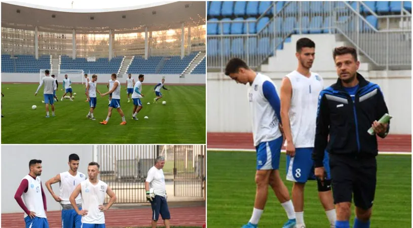 FOTO | Tiberiu Bălan a condus primul antrenament la Pandurii, chiar pe noul stadion.** Gorjenii se pregătesc de inaugurarea arenei de la Târgu Jiu
