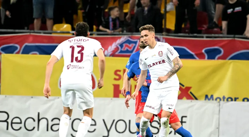 Louis Munteanu a vrut să se bată cu Valentin Crețu. Înjurături şi amenințări, pe teren, la cea mai încinsă fază din FCSB – CFR Cluj 3-2