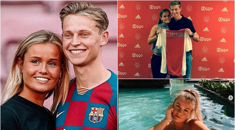 S-au cunoscut în liceu, acum se mută împreună în Barcelona. Frenkie de Jong și-a chemat iubita pe gazonul de pe Nou Camp la prezentarea oficială | GALERIE FOTO

