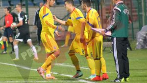 FOTO | Iancu nu a primit banderola, dar a răspuns pe teren: a marcat primul gol al naționalei de tineret în meciul amical cu Albania. România s-a impus cu 3-1: "Am fost ofticat pe moment, dar e decizia domnului Moldovan"