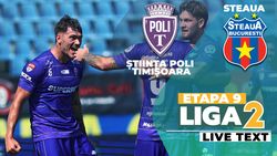 Știința Poli – Steaua începe la ora 18:00, la Sibiu, și deschide etapa a 9-a a Ligii 2. Timișorenii au victorii pe linie pe teren propriu, bucureștenii au numai eșecuri în deplasare