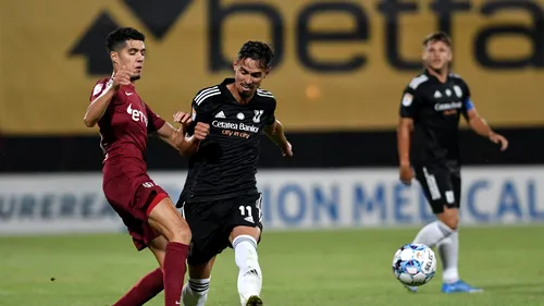 FCU Craiova - CFR Cluj, scor final 0-2! Oltenii n-au avut replică în fața ardelenilor