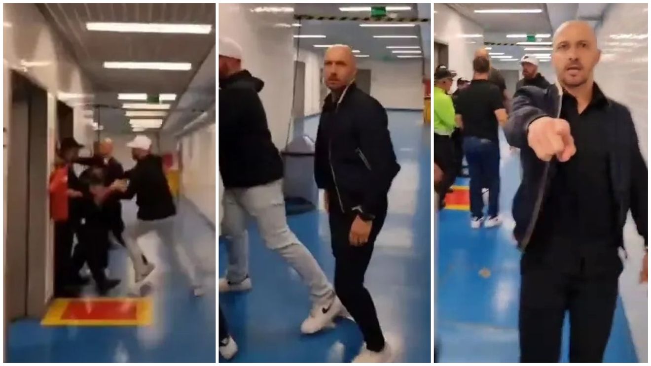 Directorul sportiv a vrut să spargă ușa arbitrilor de la camera VAR, după decizia șocantă luată de aceștia! Totul a fost filmat și oficialul a încercat să oprească înregistrarea | VIDEO