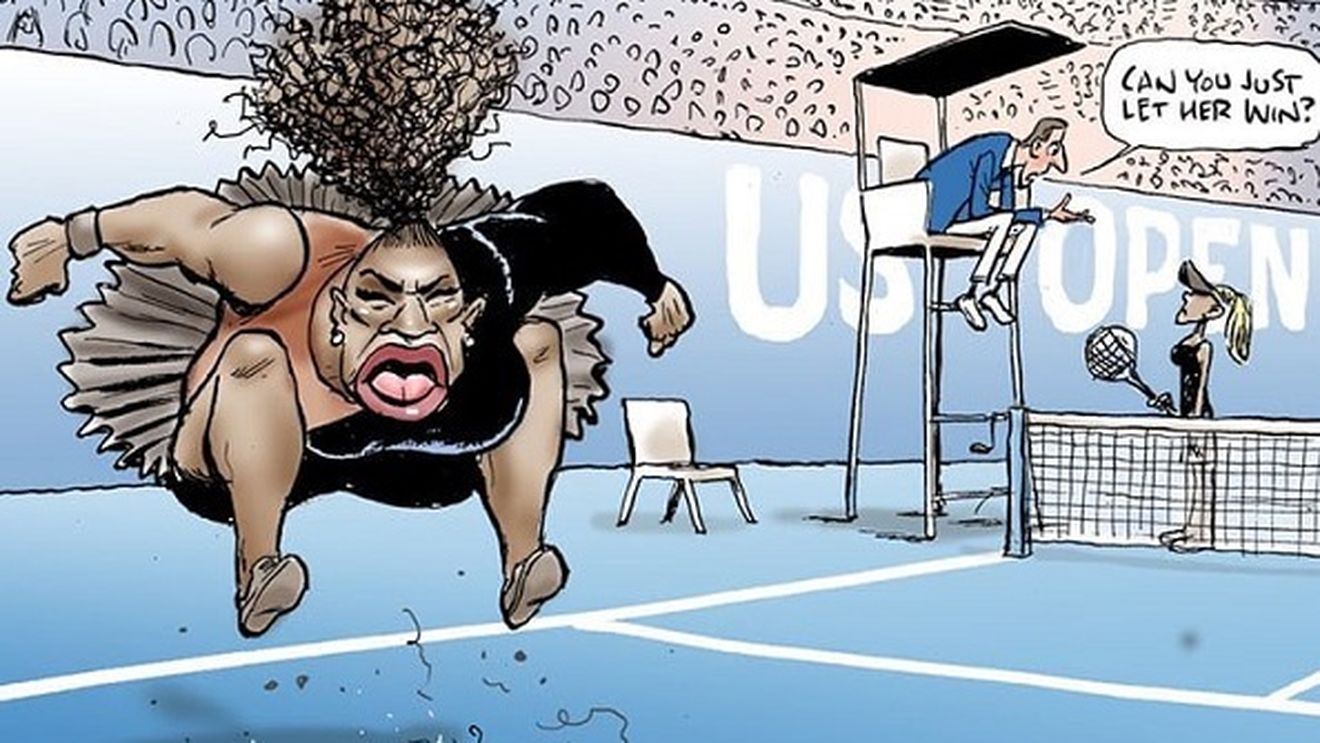 S-a ajuns prea departe. Caricatura Serenei Williams, motiv de amenințări cu moartea! Cum se apără realizatorul desenului: "Nu pot să o retrag"