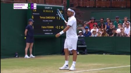 Moment revoltător petrecut la Wimbledon! Fognini s-a enervat dintr-un motiv ciudat și a amenințat: "La naiba, englezilor! Sper ca o bombă să explodeze aici" VIDEO