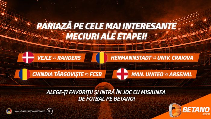 Începe weekend-ul de fotbal pe Betano!
