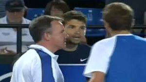 VIDEO Scene incredibile pentru un teren de tenis!** Fish și Dimitrov, la un pas să se ia la bătaie