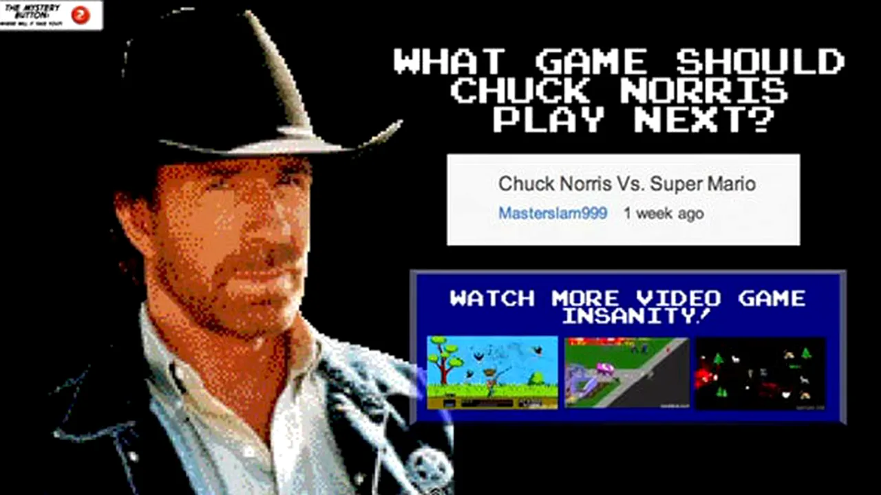 Bancurile cu Chuck Norris sunt istorie! Jocurile sunt ultima modă! VIDEO** Cum se descurcă în rolul lui Super Mario, Pac Man sau în Angry Birds :))