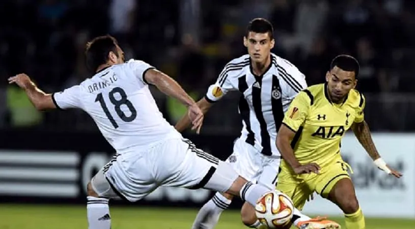 FOTO | Mesaj antisemit al fanilor sârbi la Partizan - Tottenham. UEFA a început o anchetă