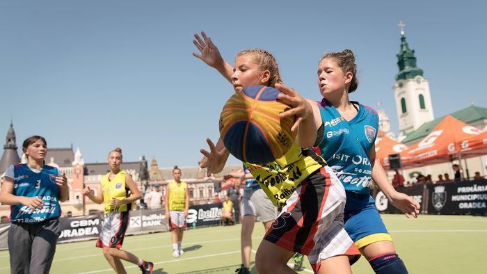 Cod roșu de baschet 3x3: un fost star al echipei locale a câștigat Visit Oradea Streetball. Dansul miresei, mutat pe terenul de baschet | FOTO INEDIT