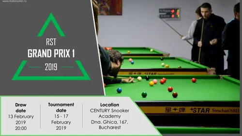 Snooker de calitate în România -  Turneul RST Grand Prix 1! Când se va disputa 