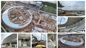 Fotoreportaj ProSport de la arena spectaculoasă care se construiește la Târgoviște. ”Ar putea fi gata mai devreme”, spune constructorul despre proiectul de peste 55 de milioane euro