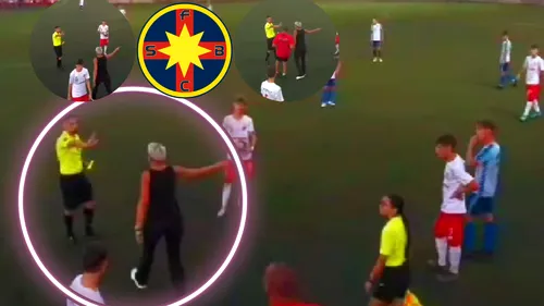 Gesturi golănești făcute de mama unui junior de la FCSB! Fiul ei a luat roșu în derby-ul cu CS FC Dinamo și femeia a intrat peste arbitru: „Băi, dă-i, bă și lu' ăsta, ești bulangiu!” | VIDEO EXCLUSIV