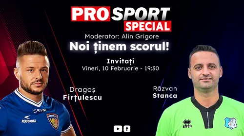 Comentăm împreună la ProSport Special meciul Rapid – FC U Craiova, alături de Răzvan Stanca și Dragoș Firțulescu