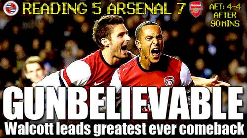 Reading – Arsenal i-a lăsat pe englezi fără epitete: „E cea mai tare revenire EVER”! Wenger: „Poate cea mai mare victorie din carieră” **Discursul francezului din pauză: