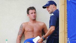 FOTO Cassano, la pământ! Atacantul e epuizat la antrenamentele Sampdoriei