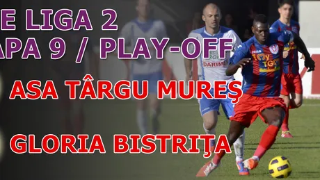 ASA Târgu Mureș - Gloria Bistrița 5-0.** Mureșenii au urcat pe locul 1 și sunt promovați matematic în Liga 1