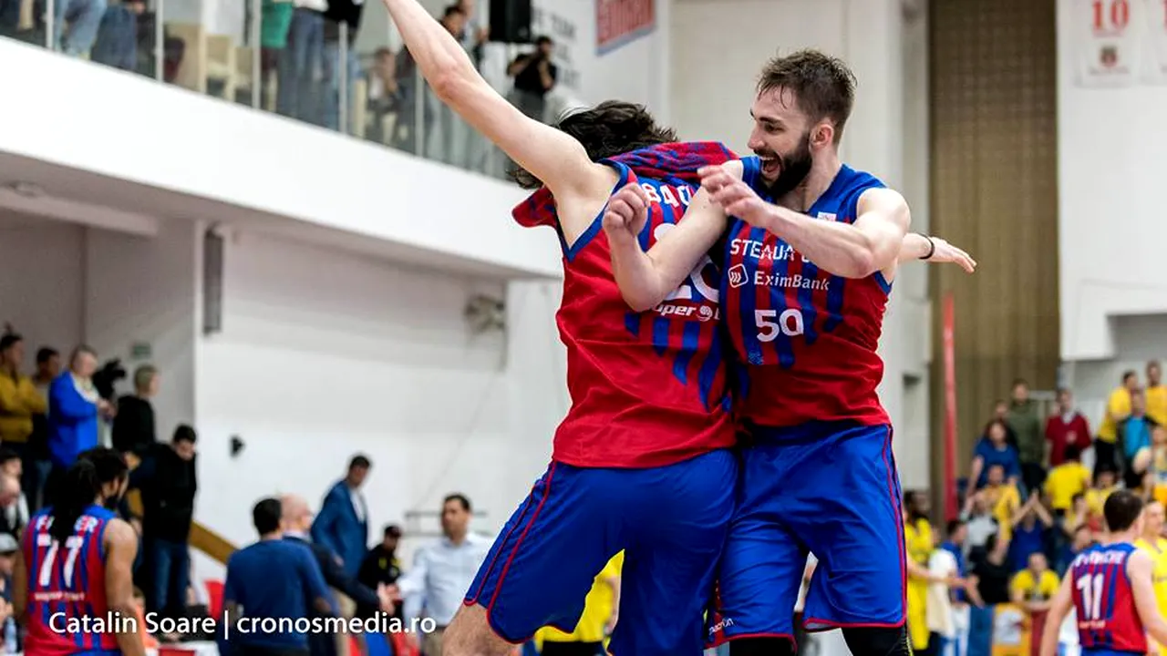 Steaua CSM EximBank, prima finalistă a Ligii Naționale de baschet. După 21 de ani, militarii luptă din nou pentru titlu