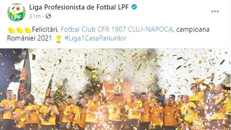 LPF, gafă de proporții! Felicitări pentru CFR, dar a ieșit cu totul altceva!