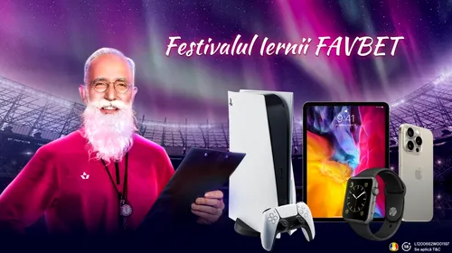 (P) Descoperă magia Crăciunului cu Favbet! Poți câștiga iPhone 15, MacBook, smart TV, consolă PS5 și alte cadouri de pe lista Moșului