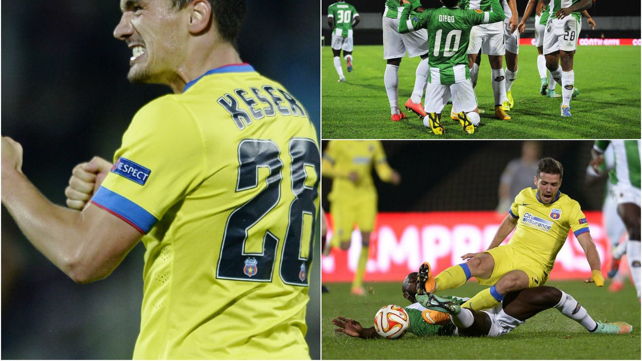 Rio Ave - Steaua 2-2. Filip, gol în ultima secundă și pasă pentru foarfeca lui Keșeru