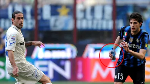 Moment incredibil în Serie A!** Ranocchia, deshidratat, a jucat cu o sticlă de apă în mână