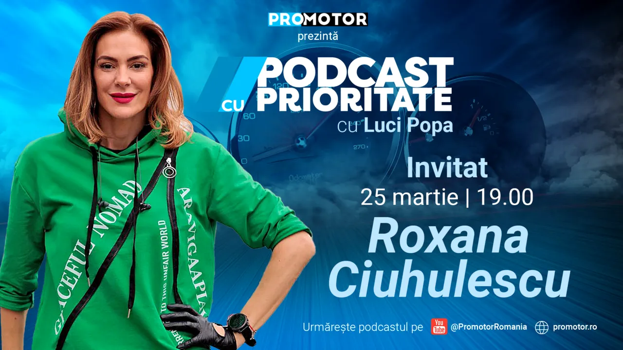 Roxana Ciuhulescu la „Podcast cu prioritate” #4. Noul episod apare sâmbătă, 25 martie, ora 19:00