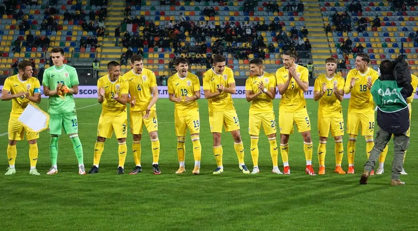 Cu Țicu și Dican titulari, România U21 a condus cu 2-0 Italia U21! Selecționata lui Florin Bratu a încheiat însă meciul de la Frosinone cu un eșec la scor