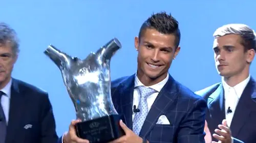 Cristiano Ronaldo, desemnat de UEFA „jucătorul european al anului”: „A fost cel mai bun sezon din cariera mea!”