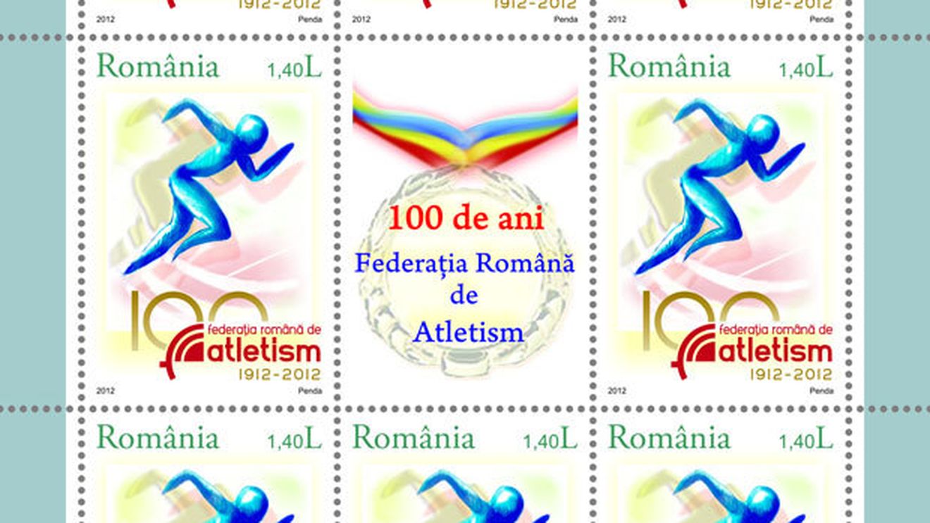 Centenarul atletismului, marcat de Romfilatelia cu un timbru de colecție | FOTO